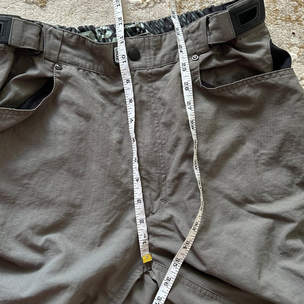 Zoic Ether All-Mountain Performance Mens Slim Fit Gray/Brown Shorts - Size XL - Picture 7 of 10